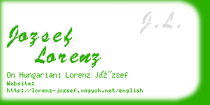 jozsef lorenz business card